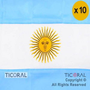 BANDERA TELA ARGENTINA CON SOL (CF-eco) 60CMX90CM X 10